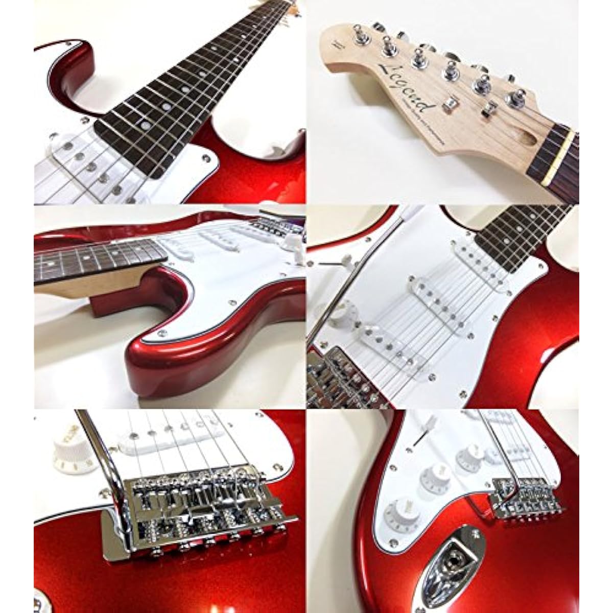 Electric guitar for left-handed beginners, Stratocaster type, with mini amp, 9-piece set, Legend LST-Z LH CA [98765]
