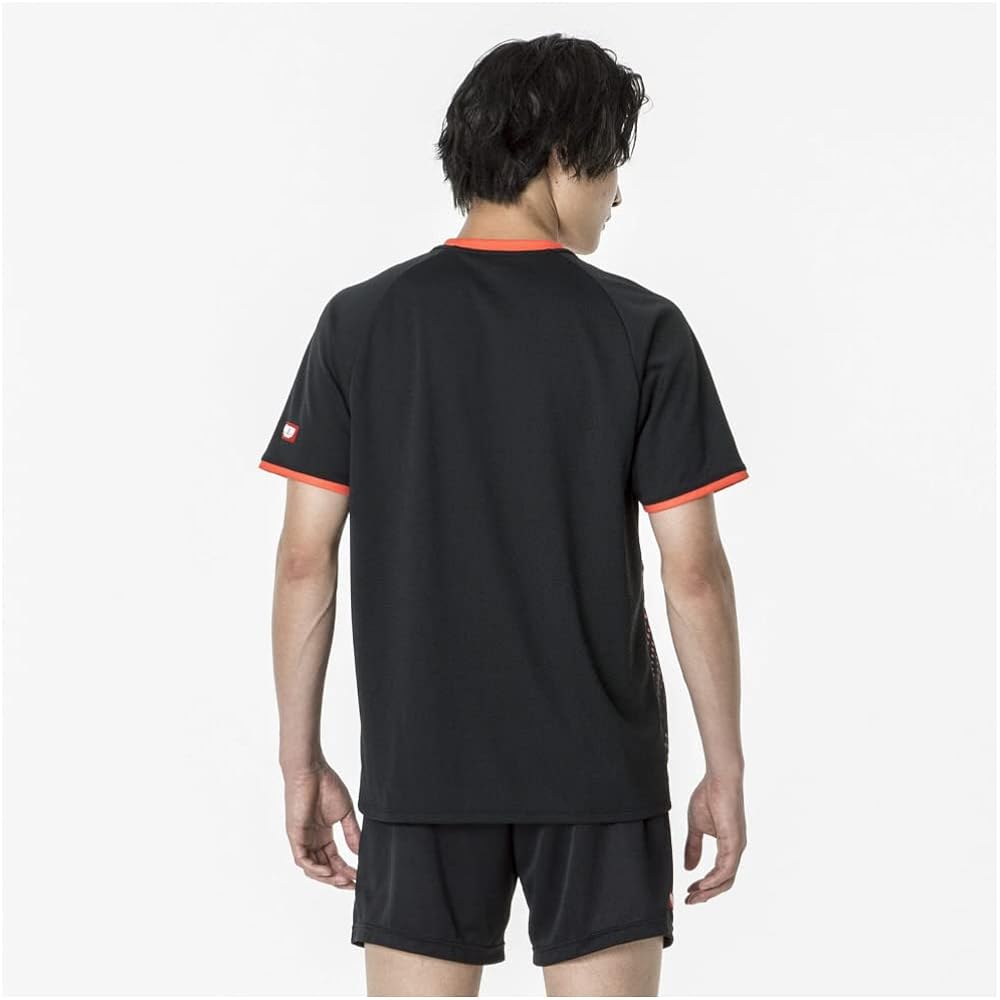 [Mizuno] Table Tennis Wear Game Shirt, Short Sleeve, U-Neck, Unisex, Sweat Absorbent, Quick Drying, JTTA Officially Approved, 82JAA101