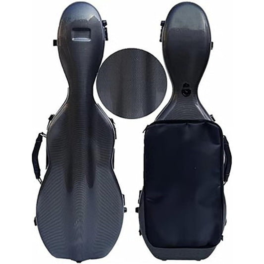 Violin Case Full Size 4/4 Violin Case Carbon Fiber Full Size Violin Box Carry Protect Violin Multiple Colors, Black