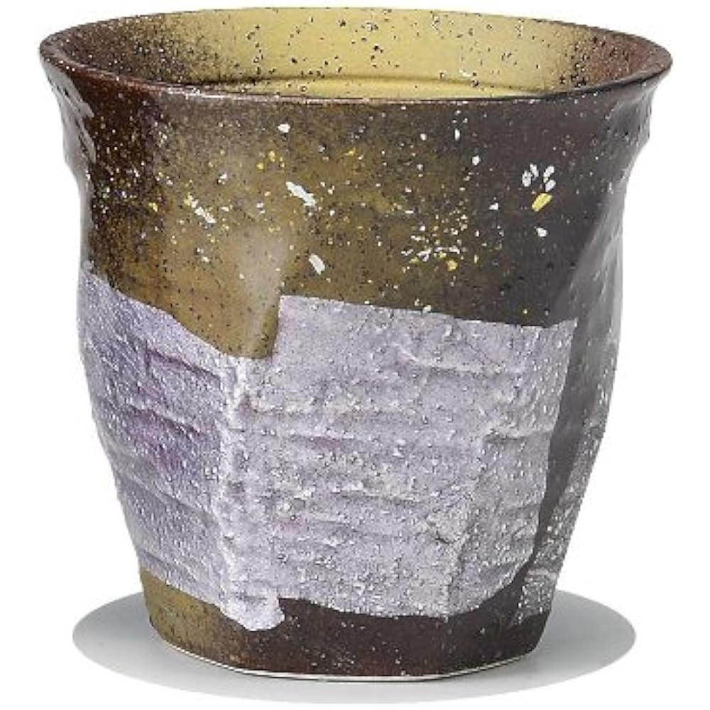 Kutani Ware Pair Free Cup Ginsai Gold and Silver Chirashi AK4-1162