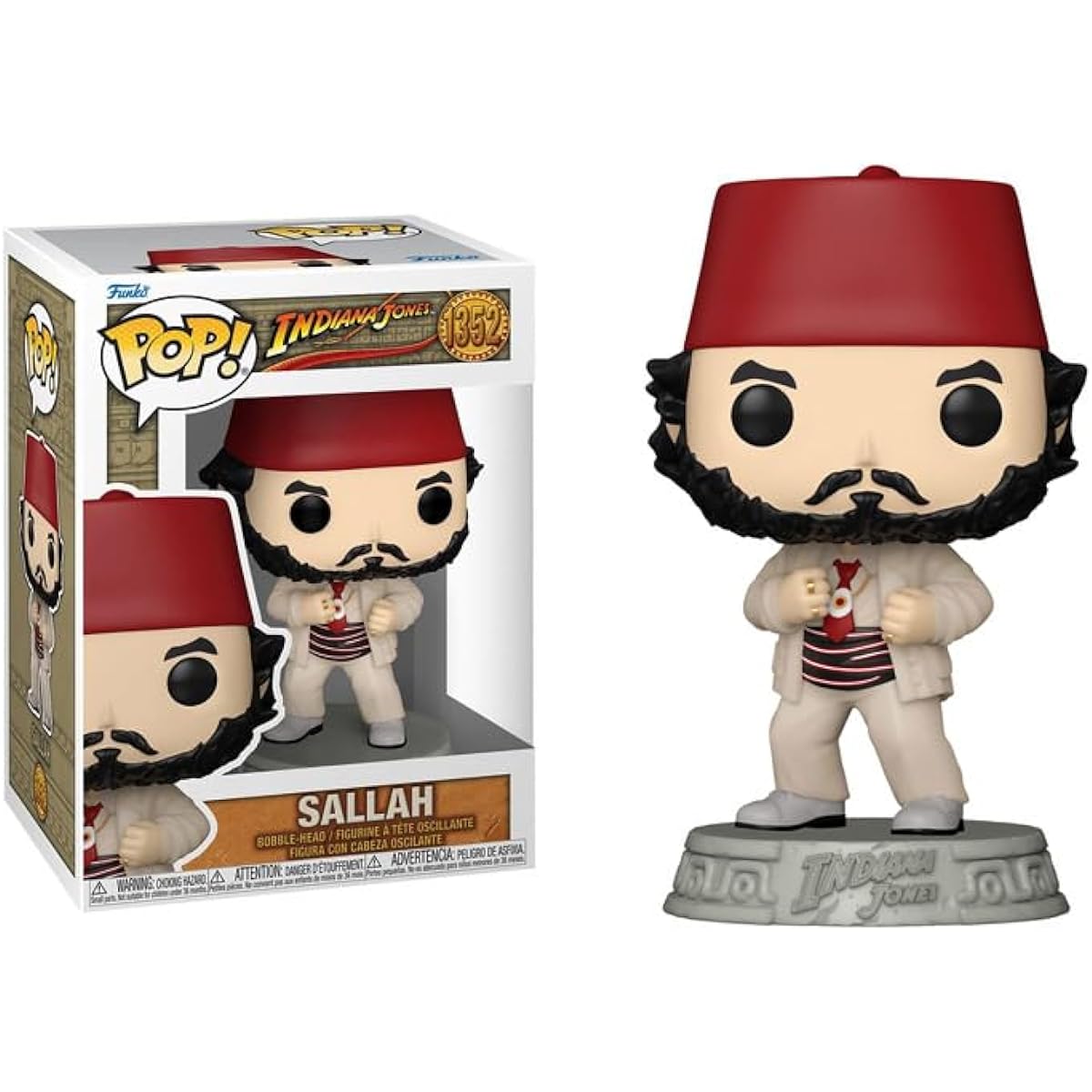 POP Indiana Jones and the Last Crusade - Sallah Funko Vinyl Figure (Includes Compatible Box Protector Case) Multicolor 3.75"