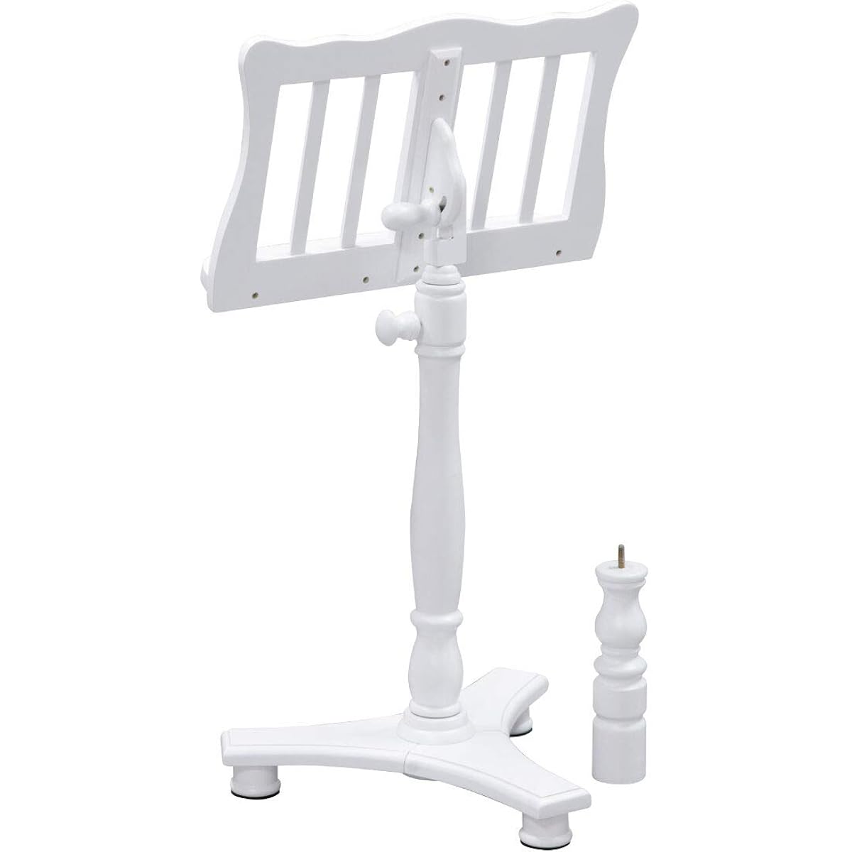Kiktani Music Stand Wooden Height Adjustment 830~1,150mm (580mm) FS-0601S WHT