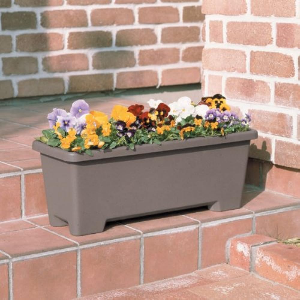 Iris Ohyama Planter with Feet [Set of 12] Dark Brown