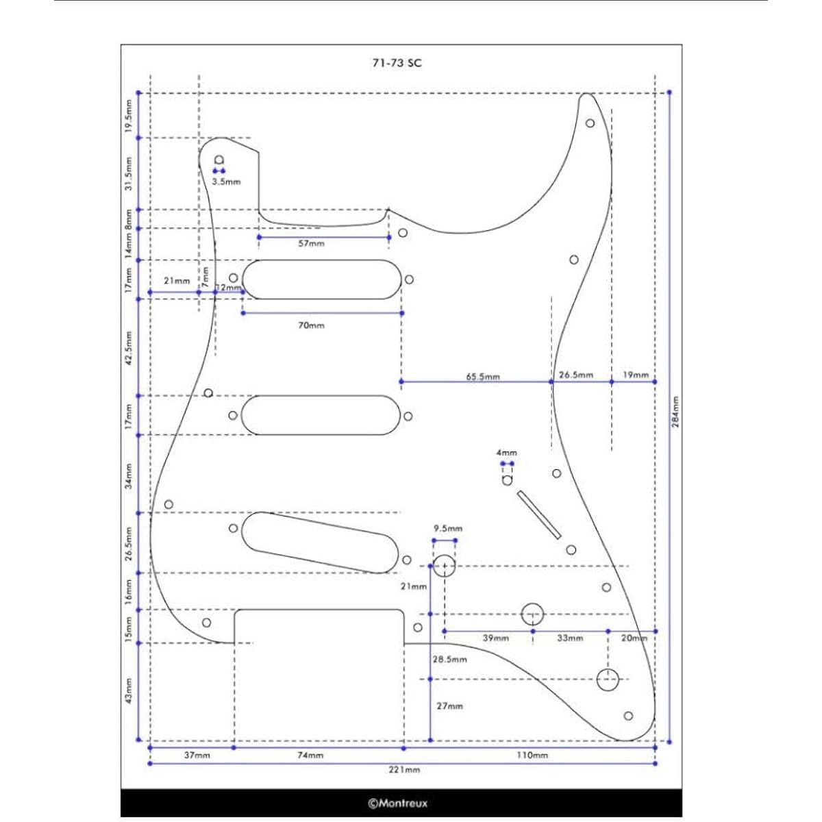 Pickguard Stratocaster Relic processed product