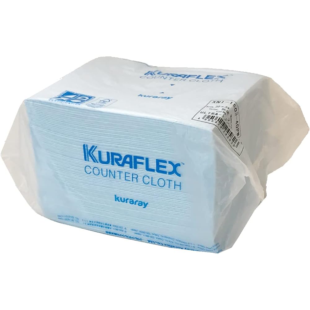 Kuraray Kuraflex Counter Cloth Monodure XNI-1503-40PW 40 pieces (12 bags sold in case) Half size 30 x 34 cm Rayon polyester Blue