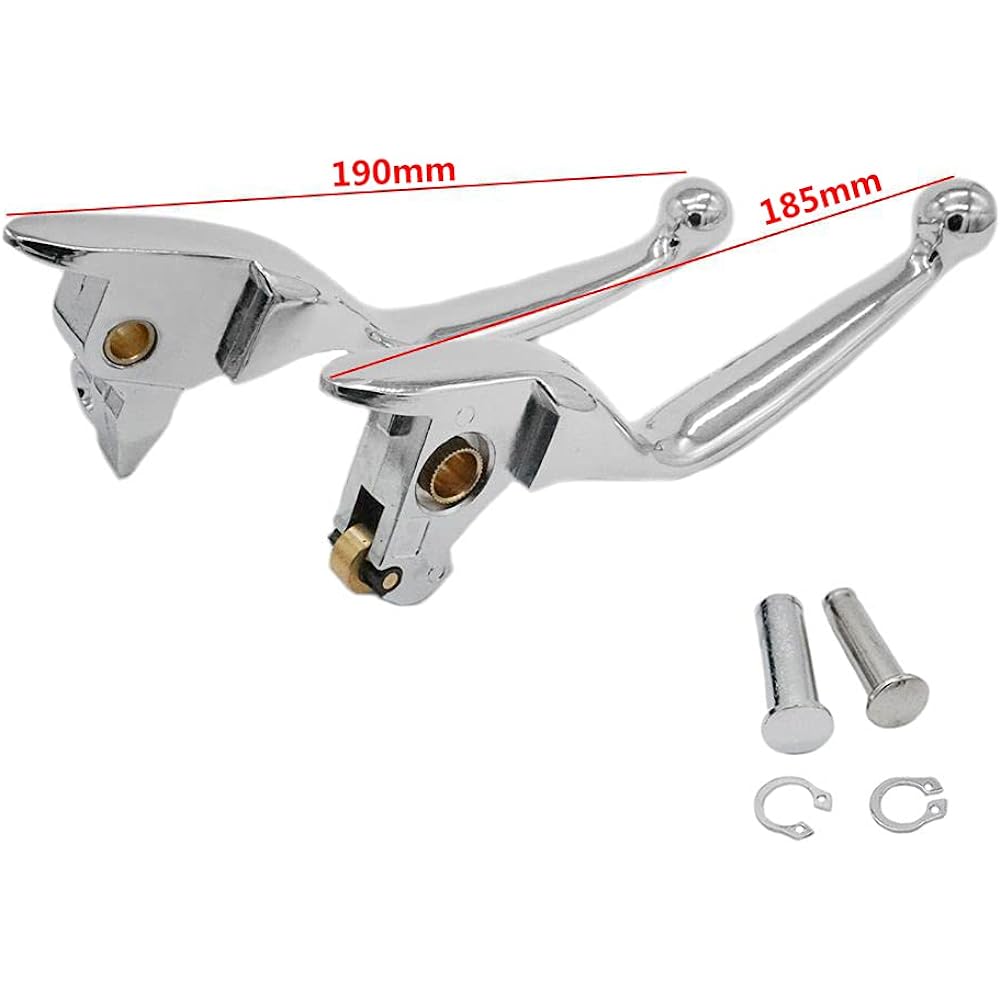 Chrome Brake Clutch Hand Lever Set Pair Aftermarket Parts for Harley-Davidson Touring Electra Glide Ultra Classic Low FLHTCUL Road Glide FLTRX 2014-2016