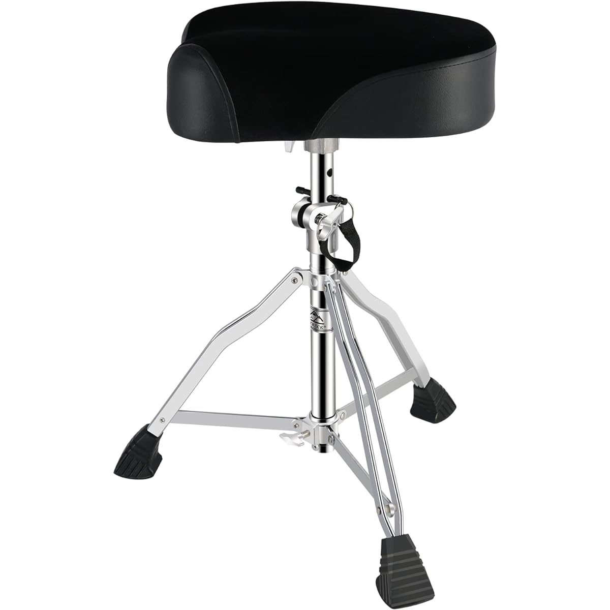 EASTROCK Drum Throne Seat Height Adjustable Padded Drum Stool Motorcycle Style Drum Chair with Non-Slip Feet for Drummers Adult
