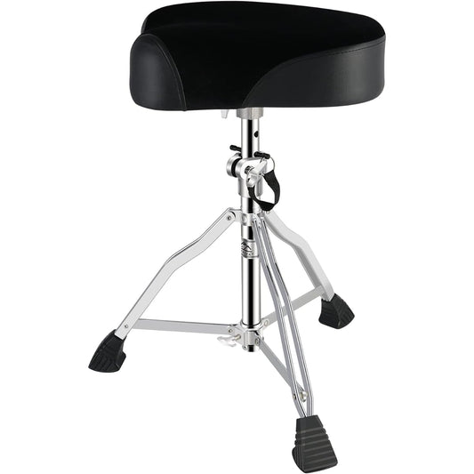 EASTROCK Drum Throne Seat Height Adjustable Padded Drum Stool Motorcycle Style Drum Chair with Non-Slip Feet for Drummers Adult