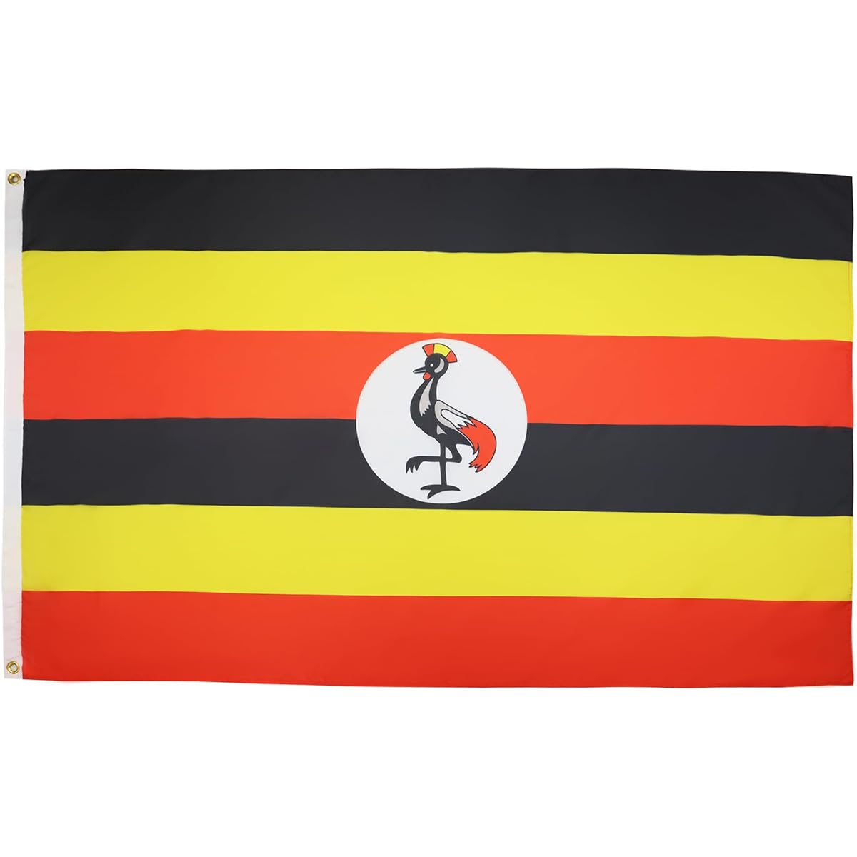 AZ FLAG Uganda Flag 3ft x 5ft - Uganda Flag 90 x 150 cm - Banner 3x5ft Light Polyester