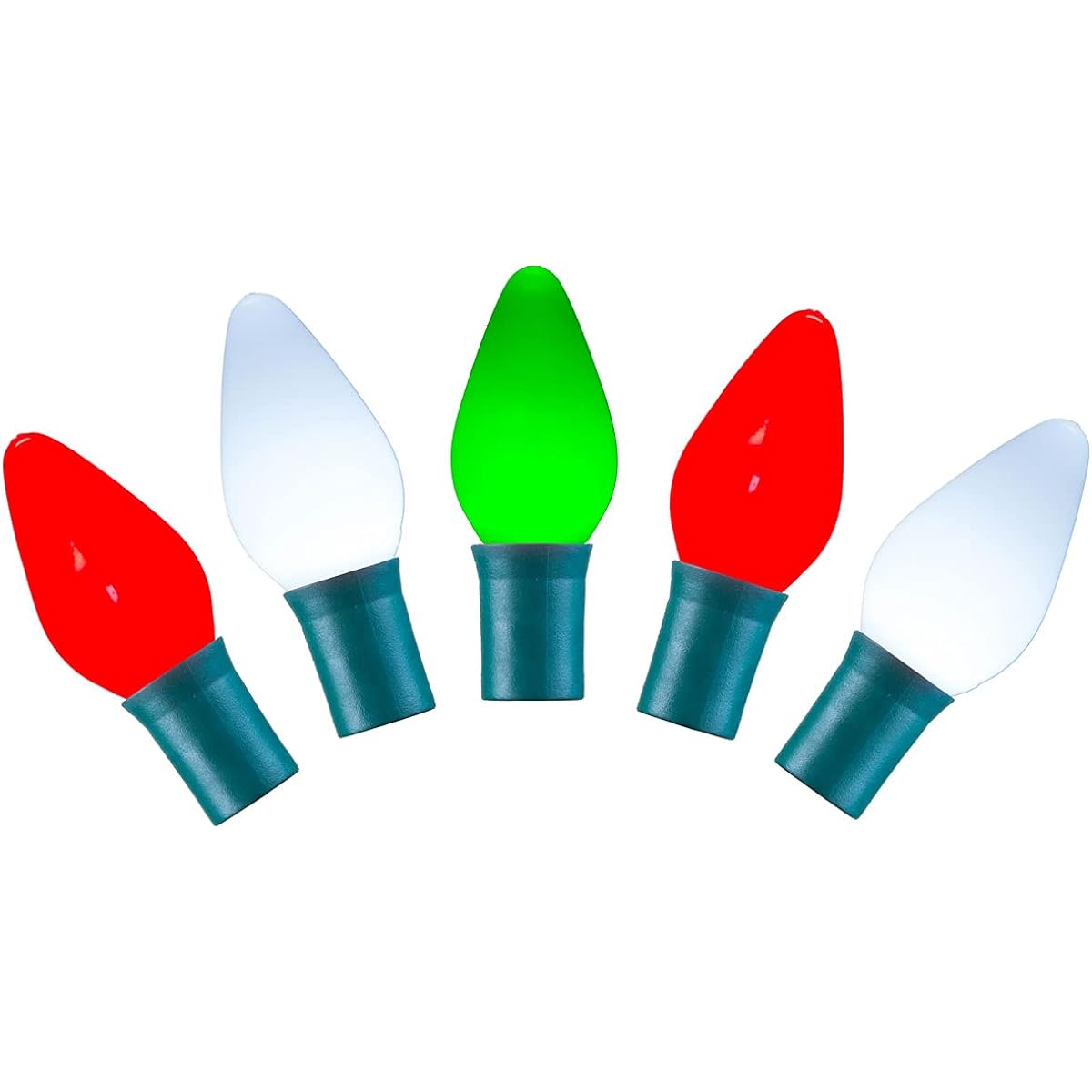 Vickerman Red, White, and Green Light Set Features 25 LED Lights on Green Wire with 8 Bulb Spacing, 16', Red/White/Green by Vickerman