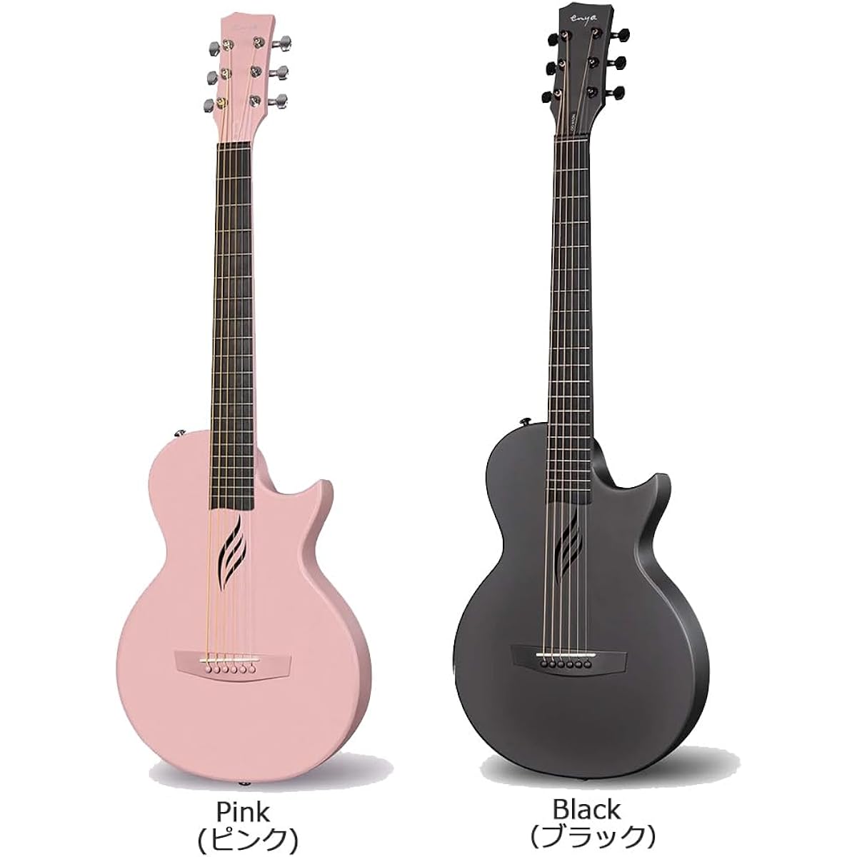 ENYA NOVA GO Black Acoustic Guitar Carbon Fiber Lightweight Thin Body Case Included Travel Guitar [Official Japanese Product] Enya