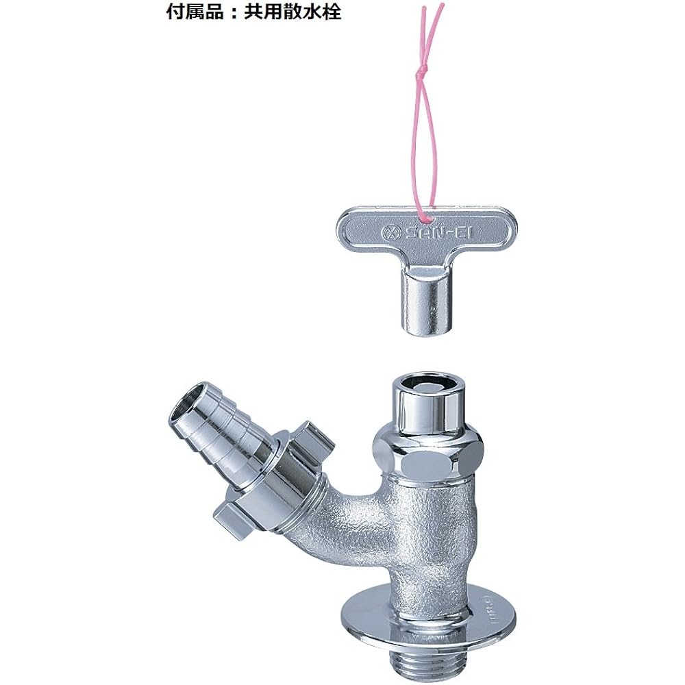 SANEI Water Faucet Box Set with Common Faucet and Bottom Plate Black R81-93S-D