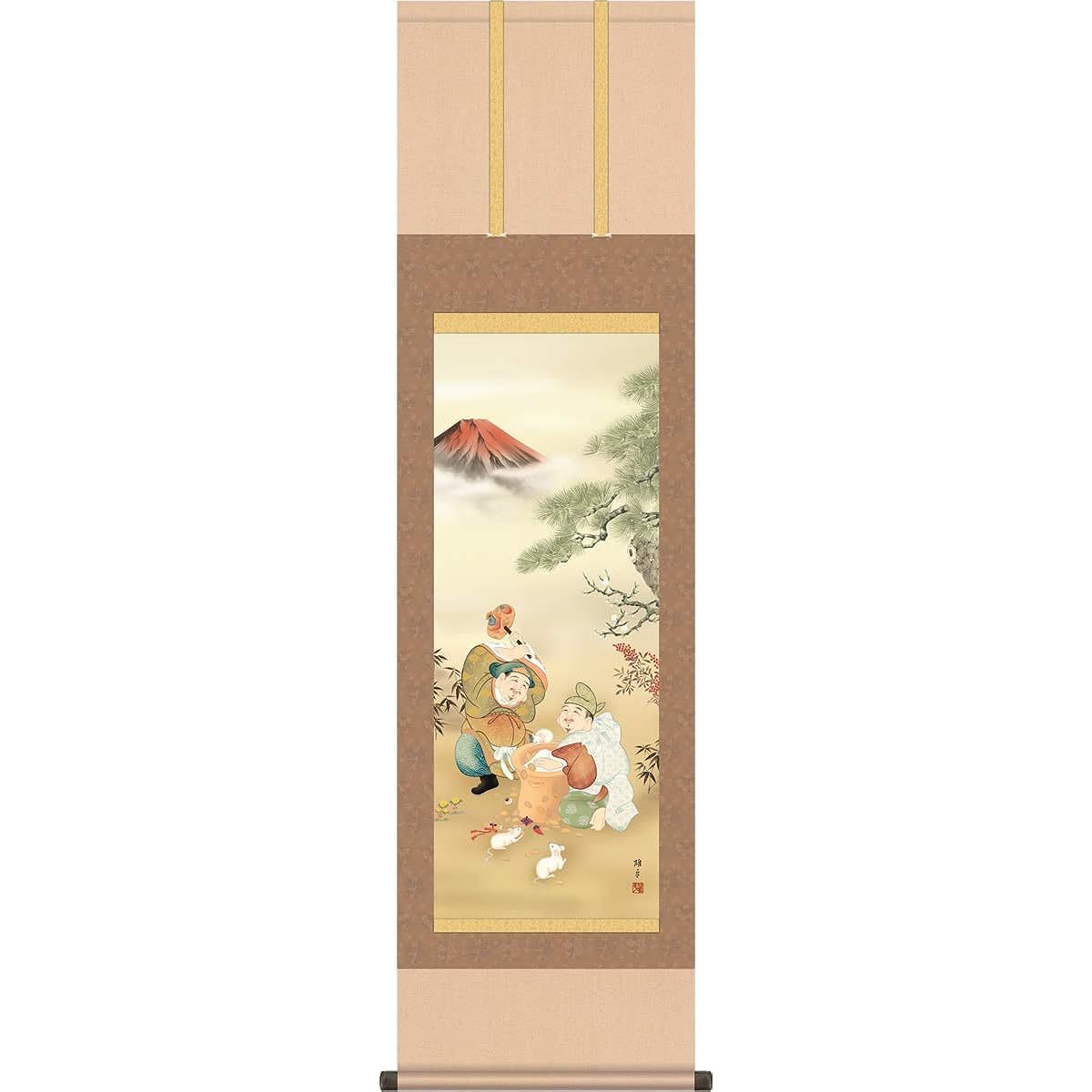 Sanko Co., Ltd. Hanging scroll Ebisu Daikokuten Year of the Rat Yuhei Ukai Year of the Rat Zodiac child hanging scroll New Year New Year 133 cm MH16-007