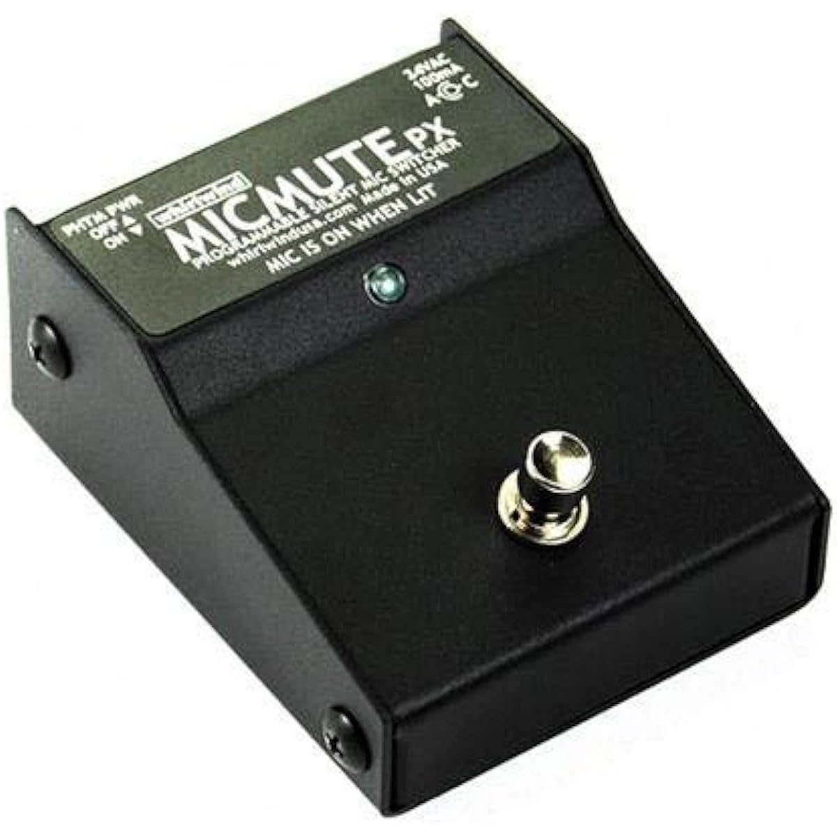 Whirlwind Micmute Foot Pedal Microphone Mute Box 48 Volt Phantom Power