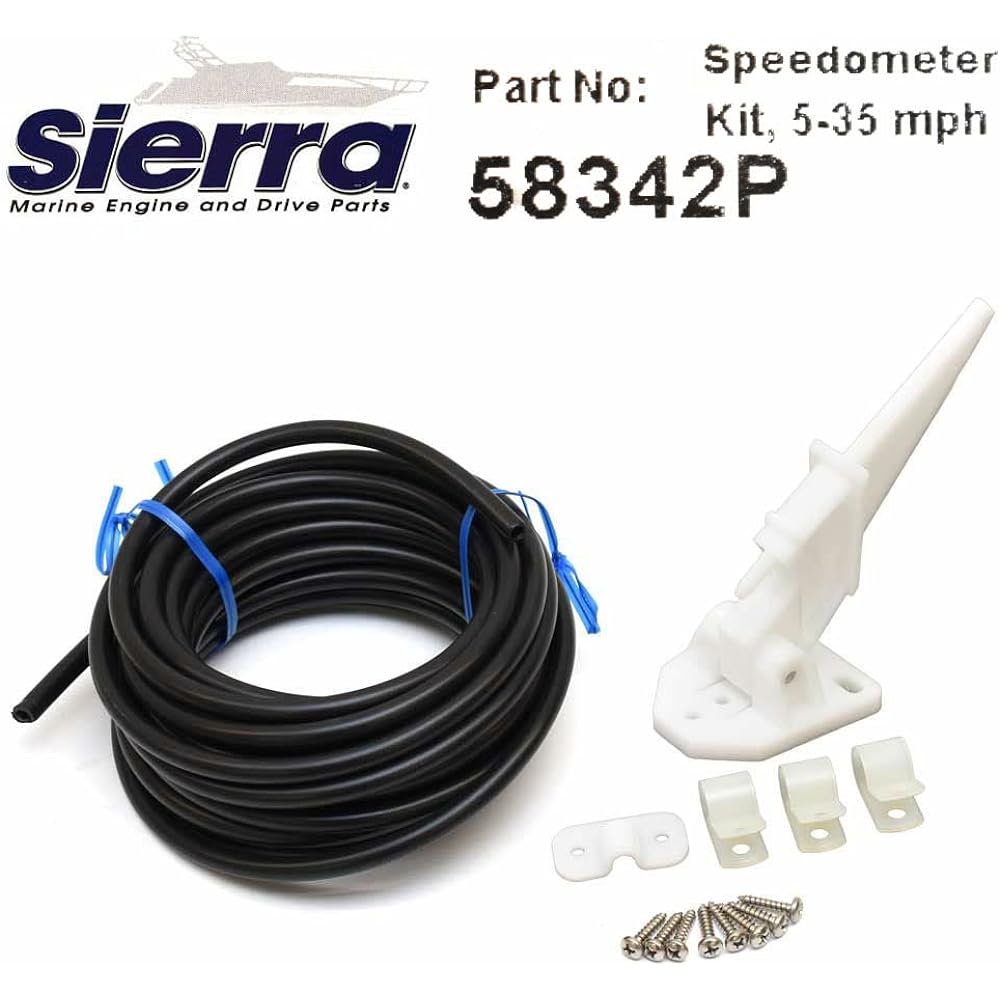 Sierra International 58342P Amega Domed Pit Type Scratch Resistant Speedometer Kit 3"