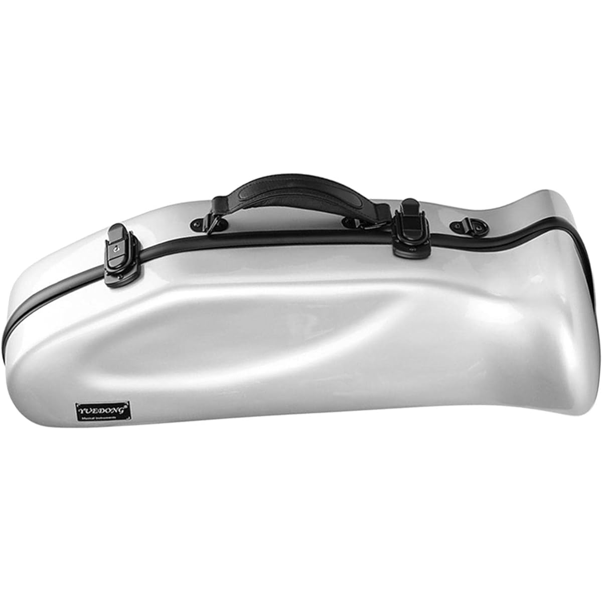 Trumpet Case Shockproof Detachable FRP Wind Instrument Case Shoulder Bag, Silver