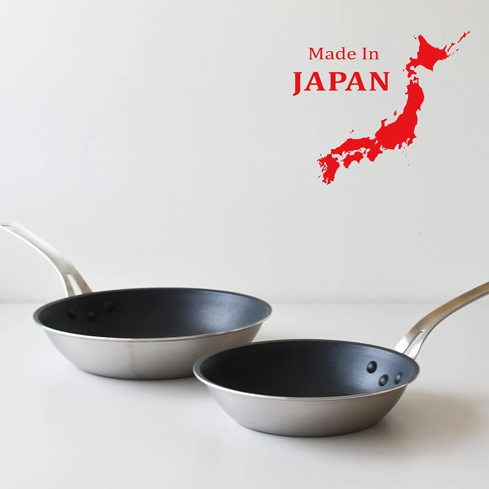 Hokuriku Aluminum Meister 2-Layer Clad IH Compatible Frying Pan 24cm Made in Japan Silver