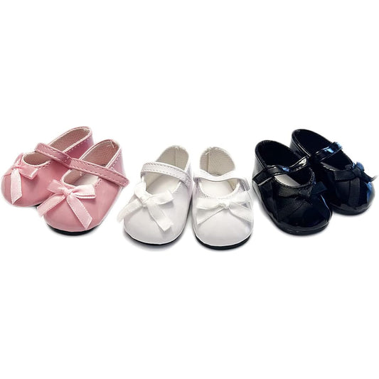 3 Pairs of Doll Shoes - American Mary Jane - Fits 18-inch Kennedy and Friends Girl Dolls