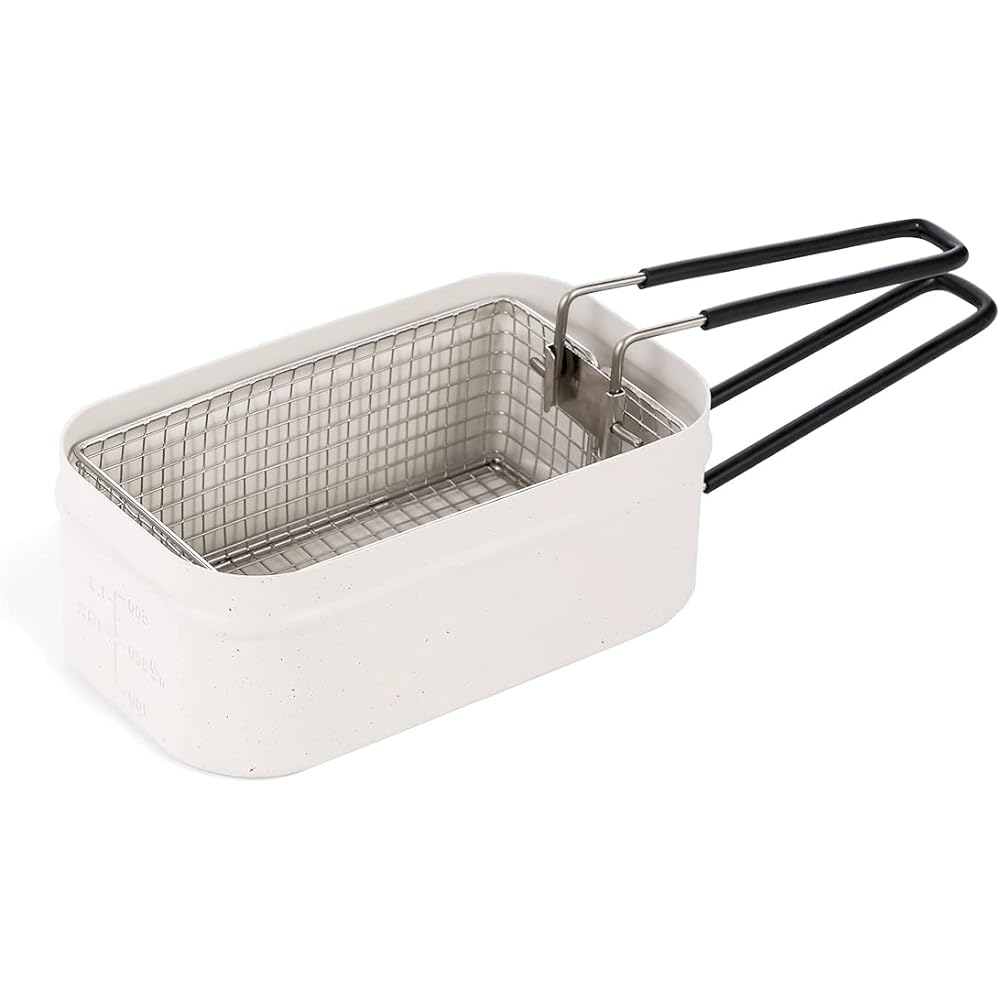 MiliCamp Mestin Perfect Colander Fryer Fried Chicken Basket Drainer Colander Stainless Steel Oil Drainer Solo Camp Tempura Deep Fryer