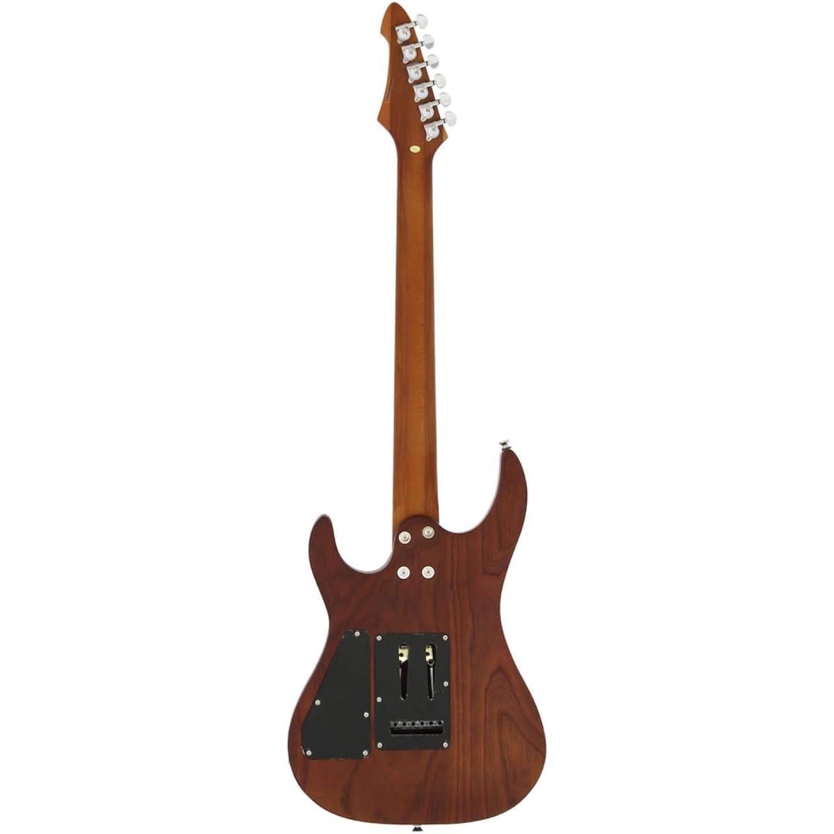 [Case included] AriaProII MAC-DLX STBR Stained Brown Electric guitar made from thermo-treated wood