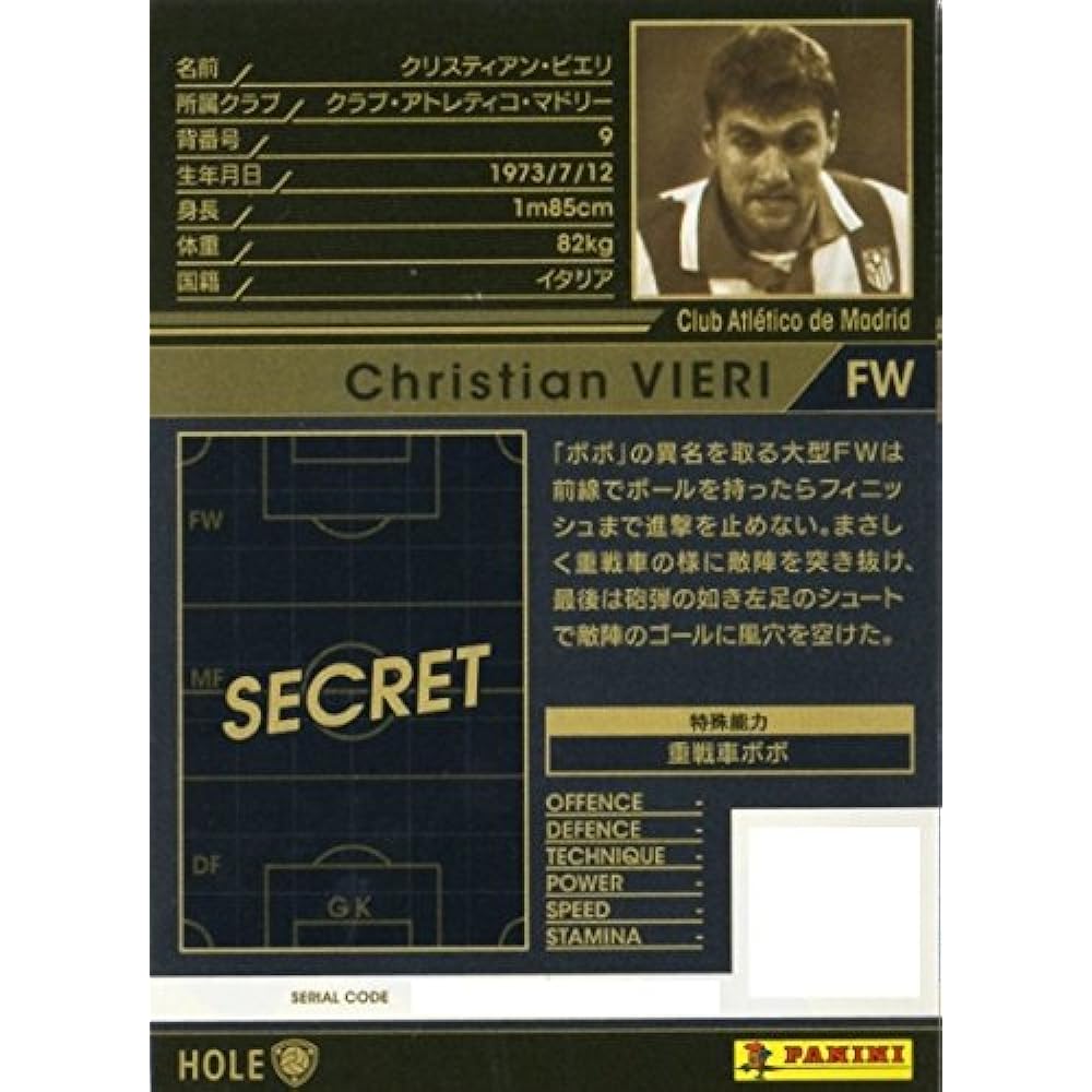 WCCF [16-17 Ver.3.0 / HOLE] Cristian Vieri [Atletico Madrid]