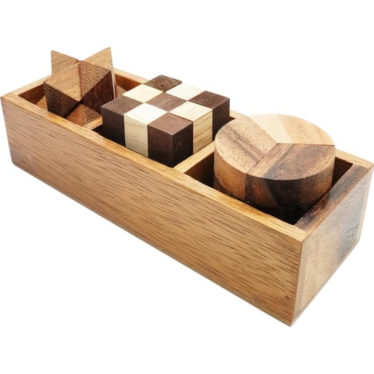 BSIRI 3-in-1 Puzzle Set - Challenging Brain Teasers and 3D Puzzles for Adults, Interlocking Games for IQ Testing, Perfect Patio Decorations, Unique Gifts for Christmas and Birthday
