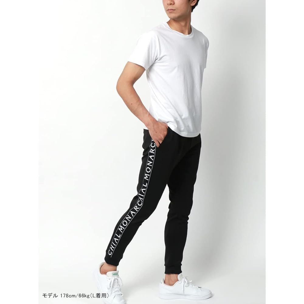 [Soleil Doll] Jersey Men's Bottom Pants Jogger Side Logo Tape Easy Pants Bottom Slim Room Wear