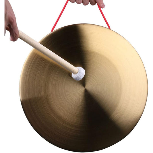 DOOKAA Gong, gong, drum, brass hand gong, round hammer gong, percussion instrument (Color: 32cm, Size:)