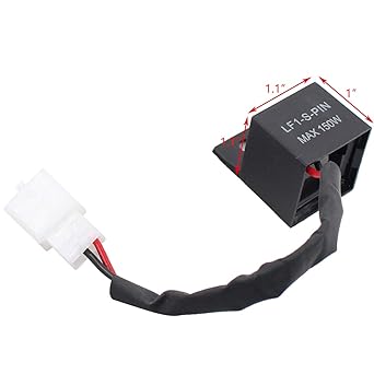 XtremeAmazing 2 Pin 12V Motorcycle Indicator Light Electronic LED Flasher Relay Turn Signal Bulb Hyper Turn Signal Flash LF1-S-PIN