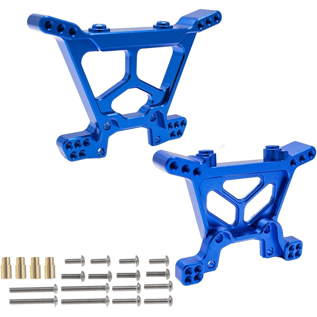 CODA RACING RC Alloy Front & Rear Shock Tower Traxxas 1/10 4WD Slash 4X4(VXL), Stampede 4X4(VXL) - Replacement for Part 6838 6839