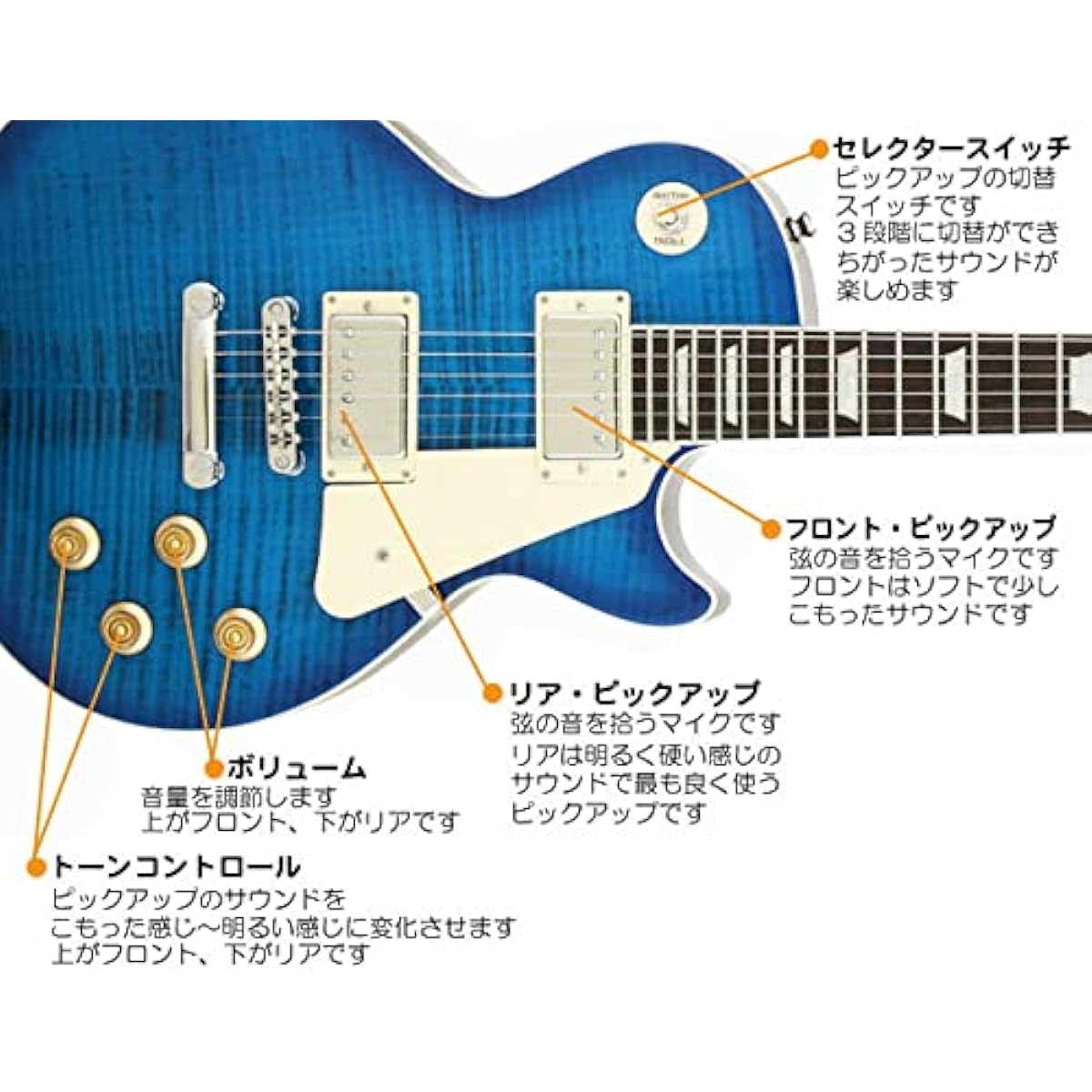 Electric Guitar Beginner Set Les Paul Standard Type 15 Piece Set with Marshall Amplifier Blitz BLP-450 SBL
