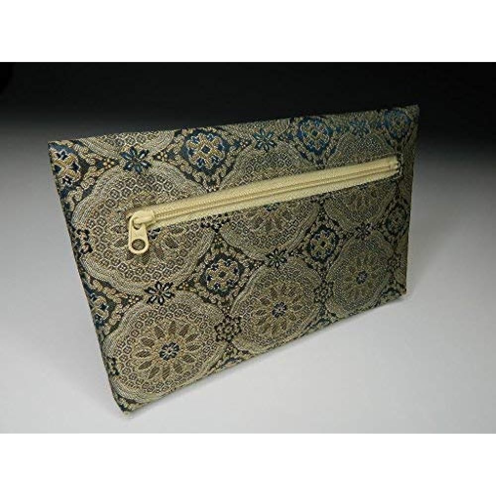 Tea ceremony introductory set, 6 items (for men), made by Nakagawa Masashichi Shoten (zipper accessory case, old fukusa), tea ceremony introductory set, tea utensils