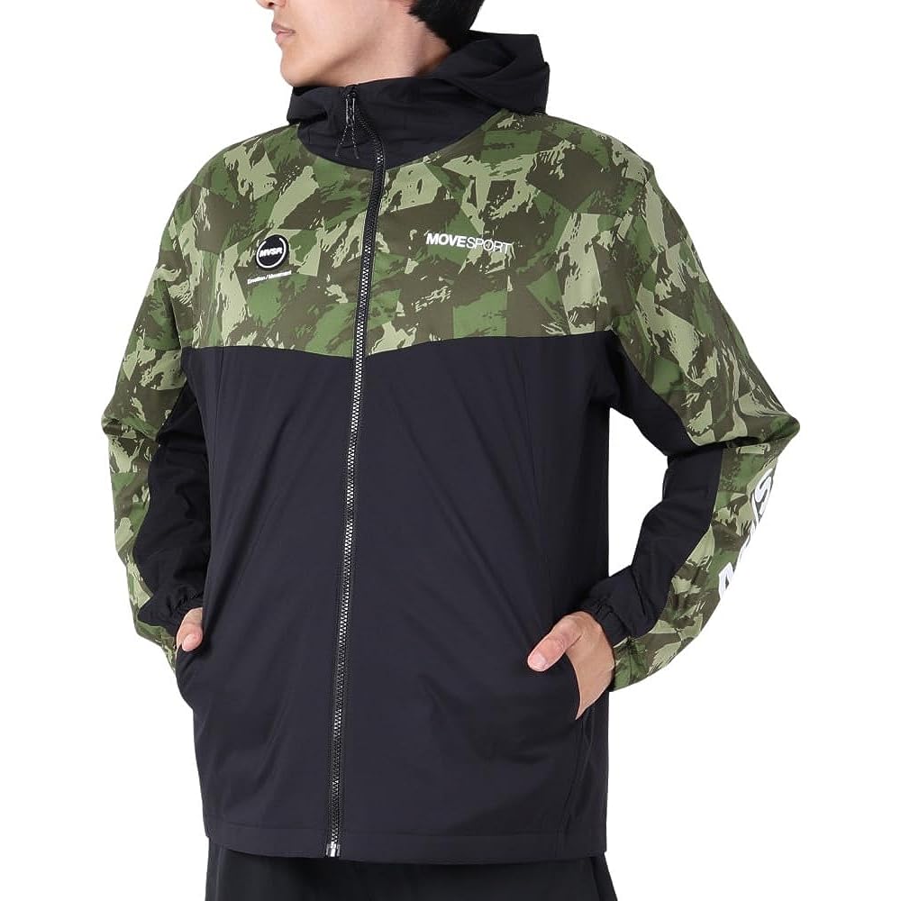[DESCENTE] Windbreaker Jacket Mountain Parka Lightweight 4WAY Stretch Heat Navigation Heat Retention Heat Generating Allover Pattern Training MOVESPORT Men's