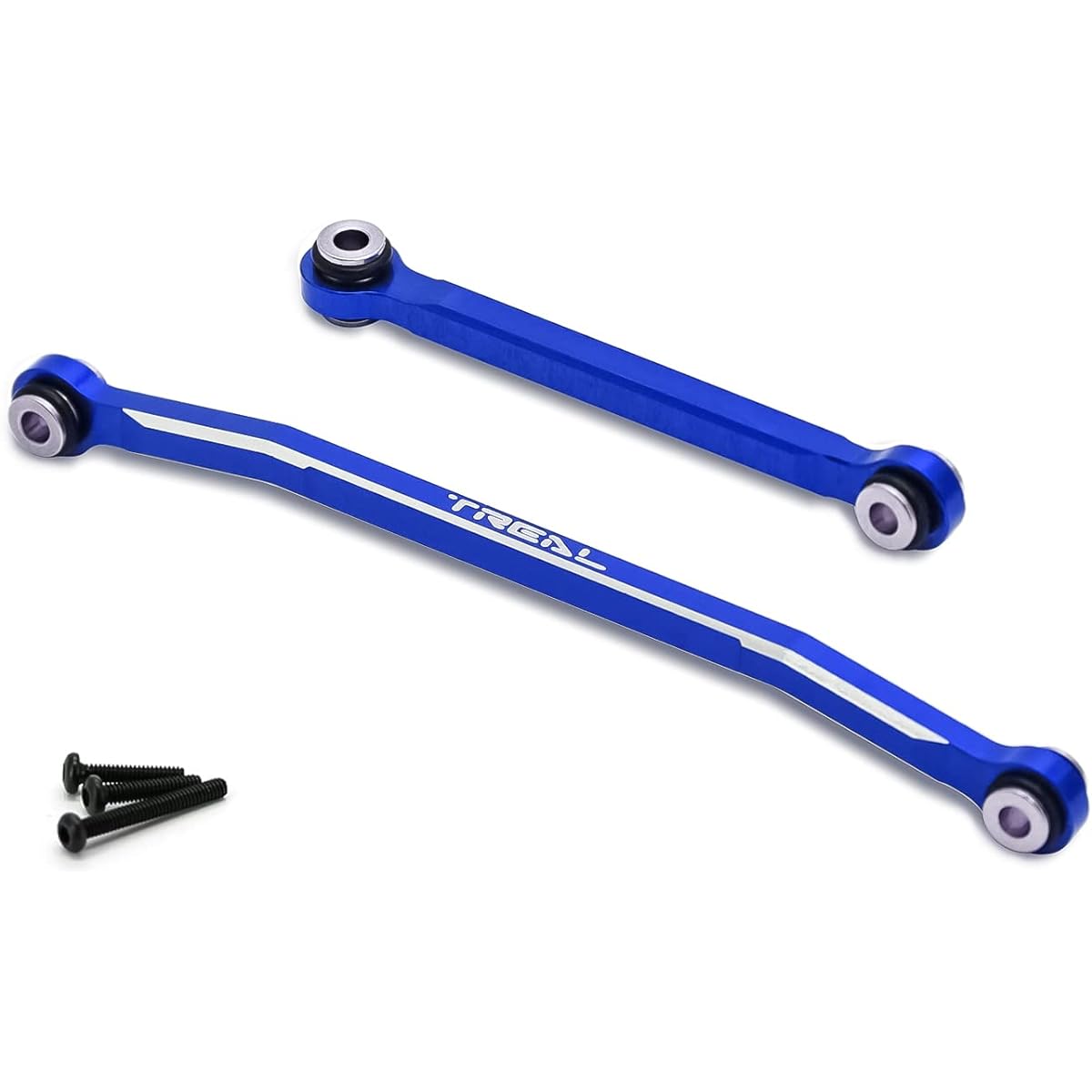 TREAL Alu #7075 Steering Link Steering Rod Tie Linkage Set for FMS FCX24 (Blue)