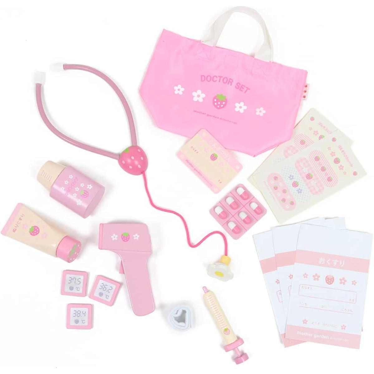 Mother Garden Wooden Toy Doctor Set Wooden Play Set Pretend Play 263-58455