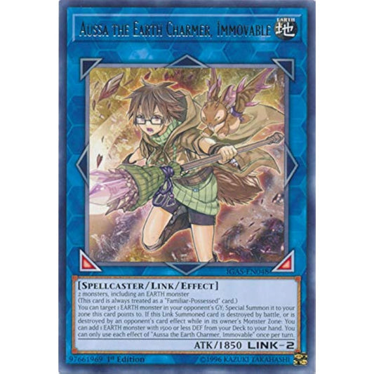 Aussa the Earth Charmer, Immovable - IGAS-EN048 - Rare - 1st Edition