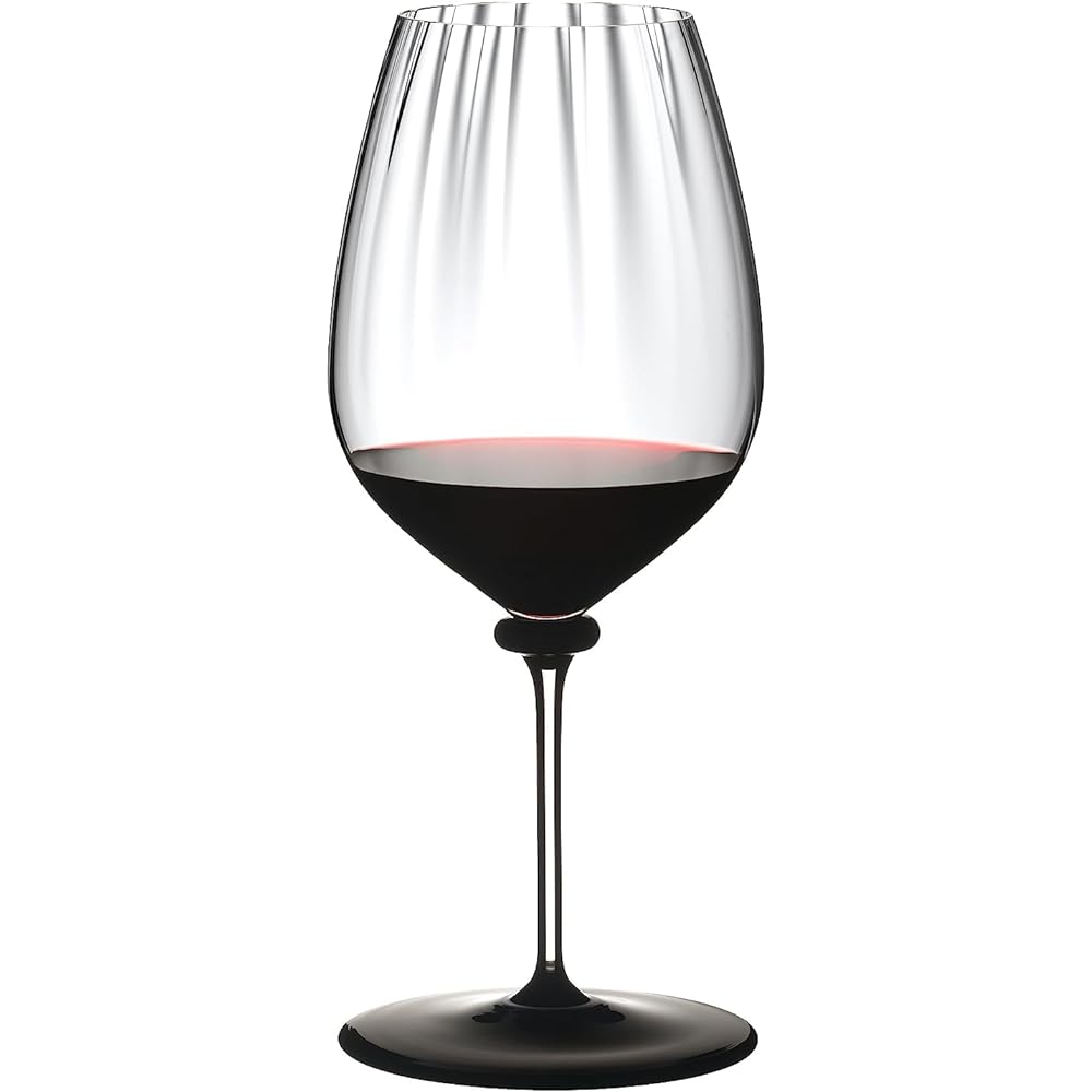 [Genuine] RIEDEL Red Wine Glass Fat a Mano Performance Cabernet/Merlot (Black) 834ml Clear 4884/0N