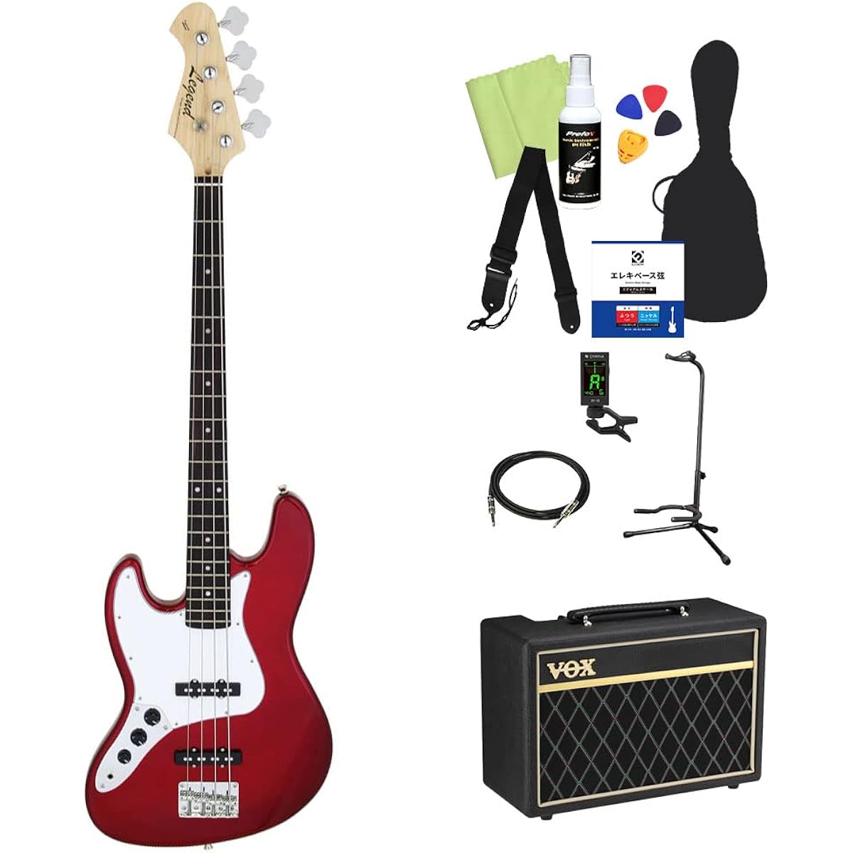 LEGEND LJB-Z L/H Bass Beginner 12-piece set [with VOX amp] CA Lefty Left-handed Legend