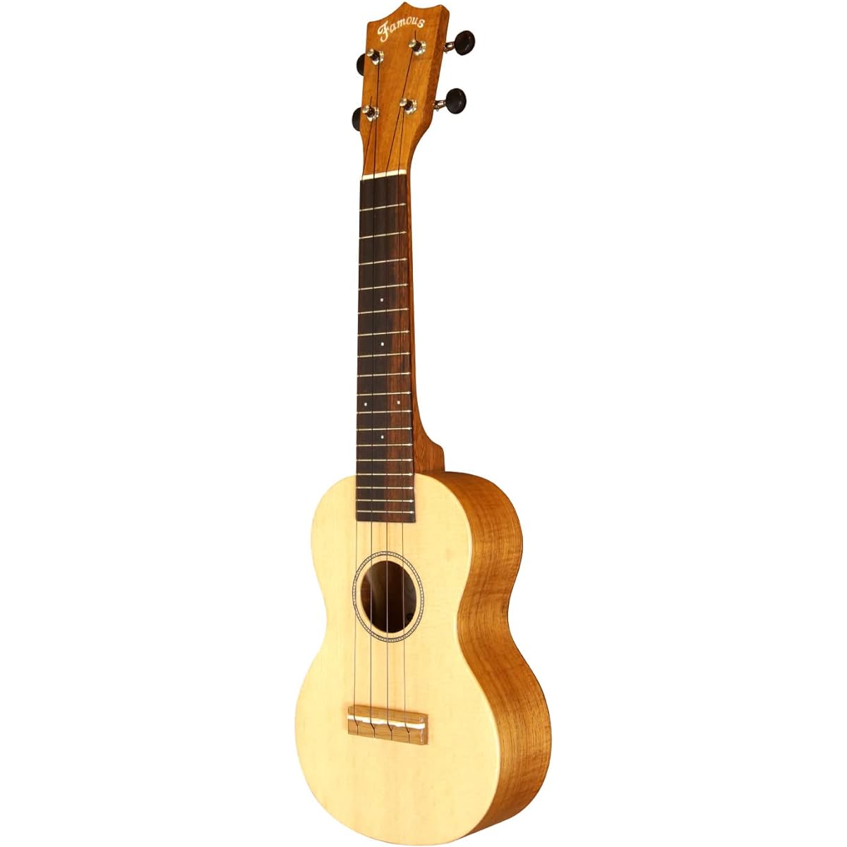 [Famous] Domestic soprano ukulele hybrid series FS-220 with case (top veneer Famous Hawaiian koa wood spruce wood classic easy easy beginner introduction)