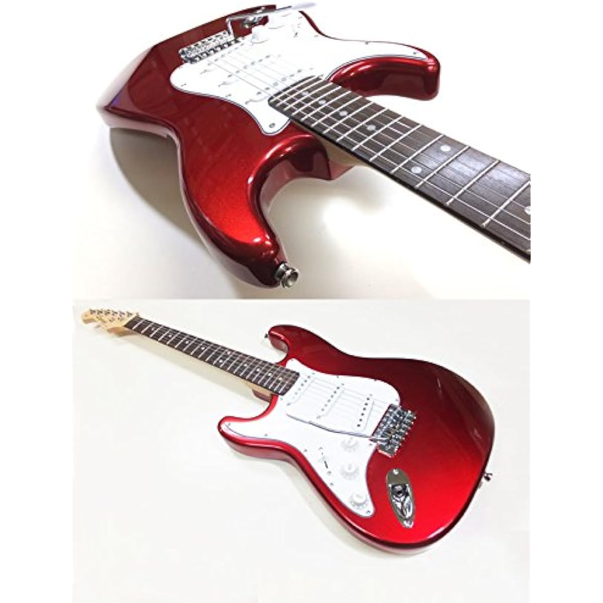 Electric guitar for left-handed beginners, Stratocaster type, with mini amp, 9-piece set, Legend LST-Z LH CA [98765]