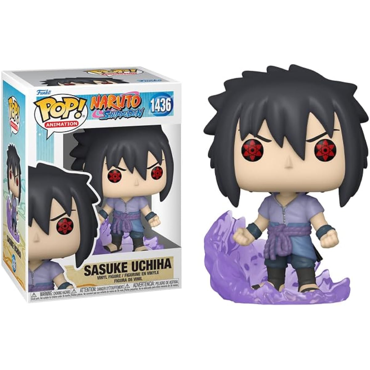 POP NARUTO SHIPPUDEN - Sasuke Uchinano (First Susanoo) Funko Vinyl Figure (Includes Compatible Box Protector Case) Multicolor 3.75