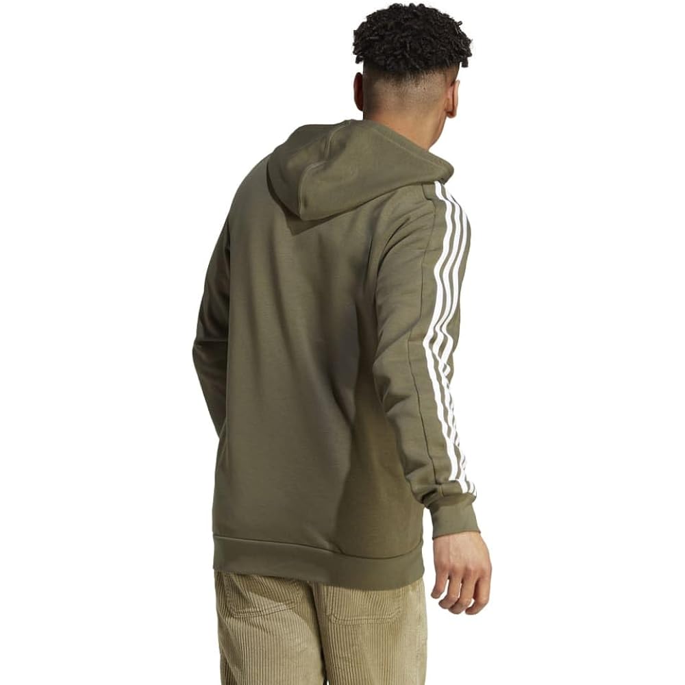 [Adidas] Sweatshirt Hoodie Essentials Fleece 3 Stripes Full Zip Hoodie DTN84 Men's