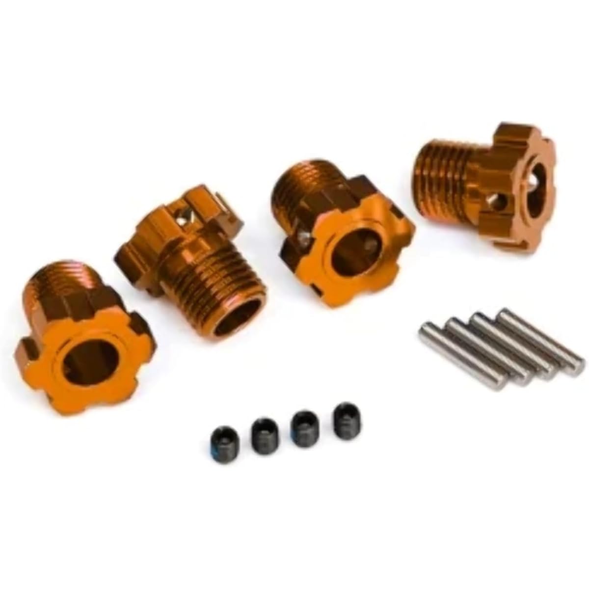 Traxxas TRA8654A Wheel Hub Spline 17mm Orange Anodized (4)
