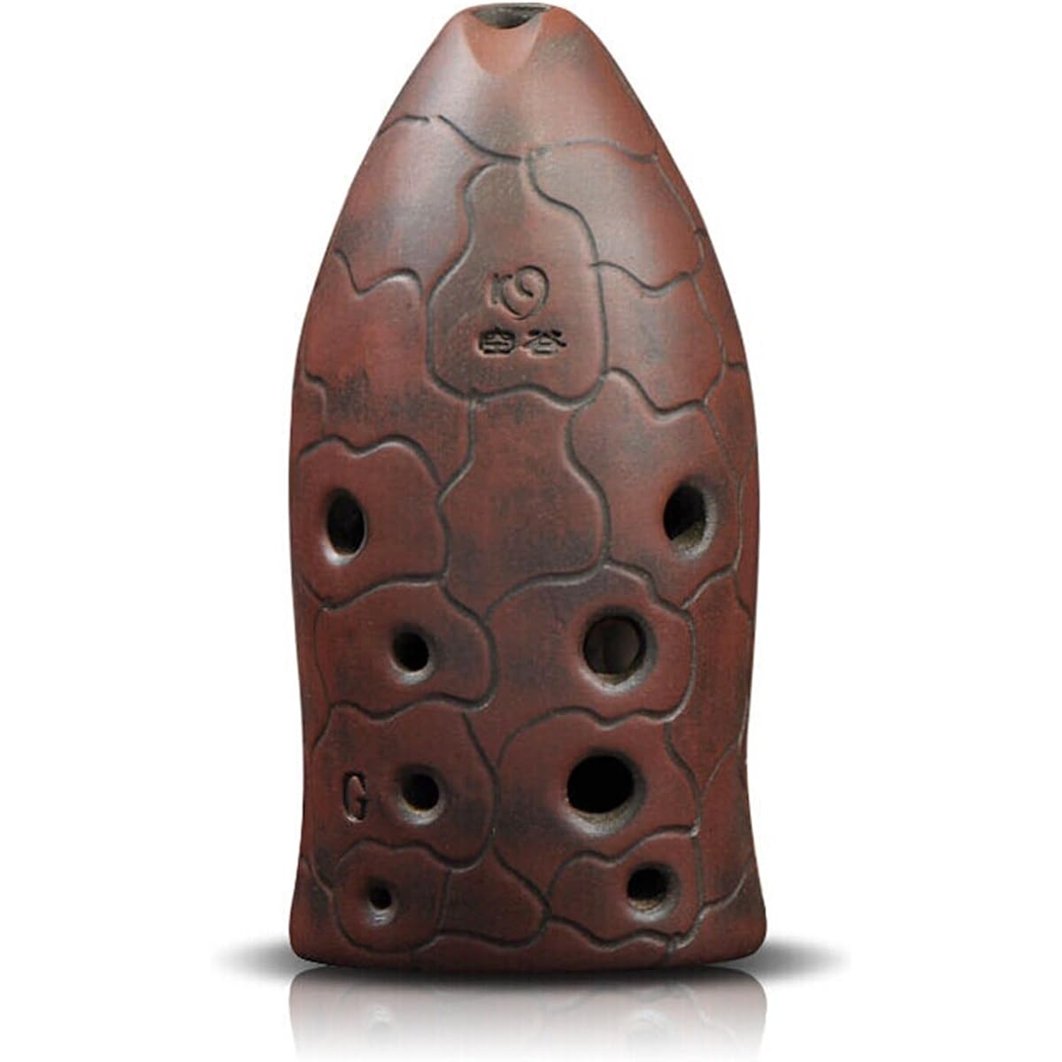 Double Cavity 10 Holes Pottery Xun Adult Beginner 10 Holes Fish Shape G Tune Ocarina Kids Practice Xun Ocarina Musical Instrument
