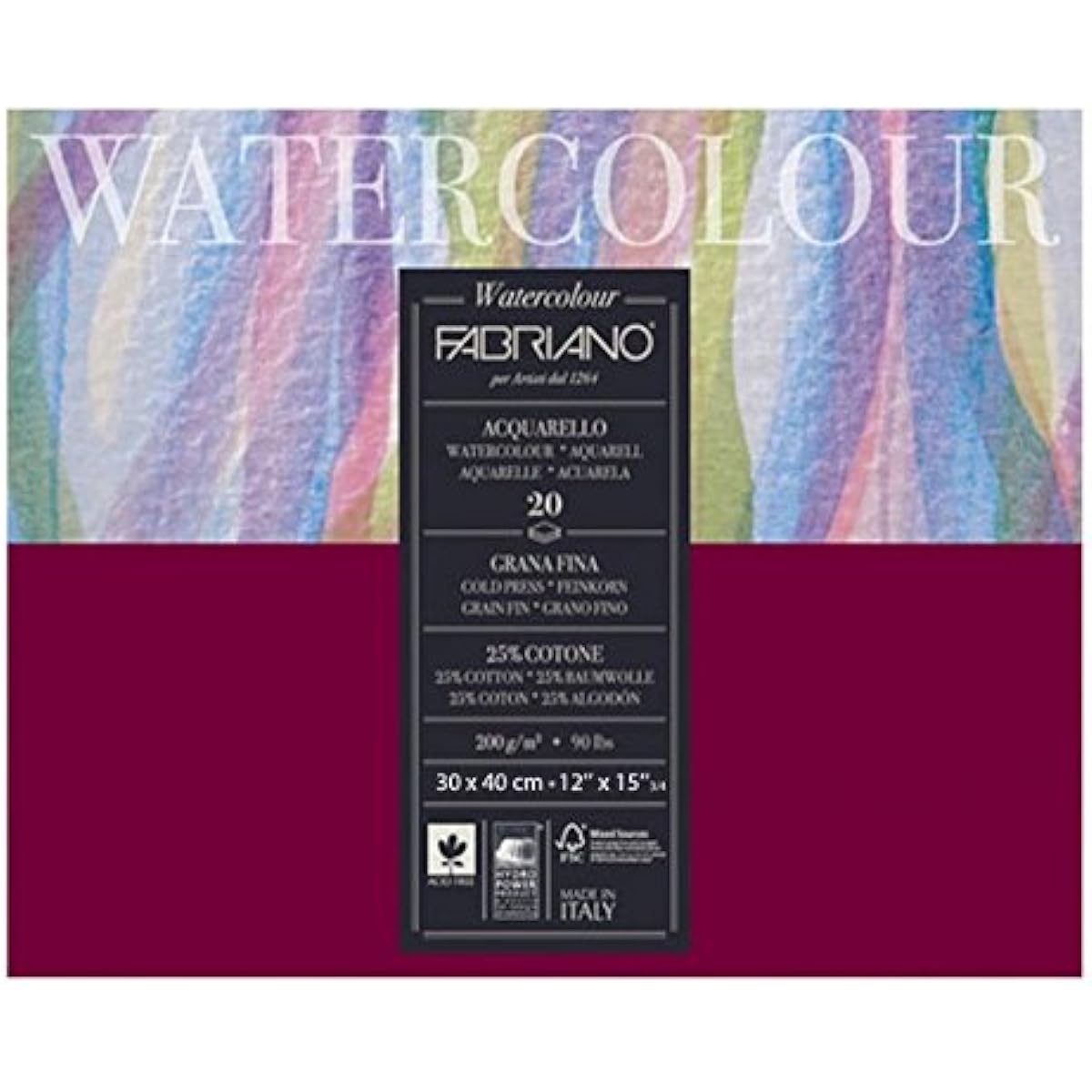 Fabriano Studio Watercolour Block CP 200 GSM 30 x 40 cm