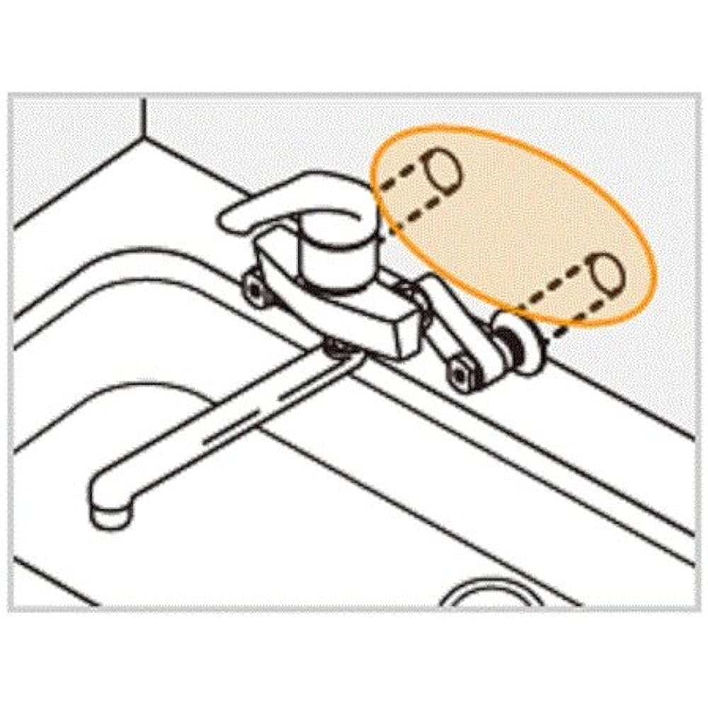 TOTO Kitchen Faucet, Wall Mounted, 2-Handle Mixer Faucet, Downward Discharge Pipe, For Cold Regions T20BU