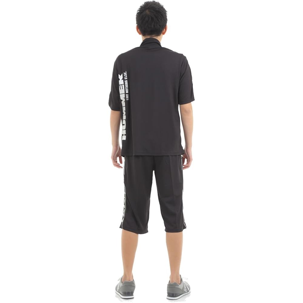 [Hammer] Short Sleeve/Half Pants (3/4 Length Pants) Men's Jersey Top and Bottom Set Setup Large Size T Suit Sweat Absorbent, Quick Drying, Deodorizing Function M L LL 3L 4L 5L Summer Jersey