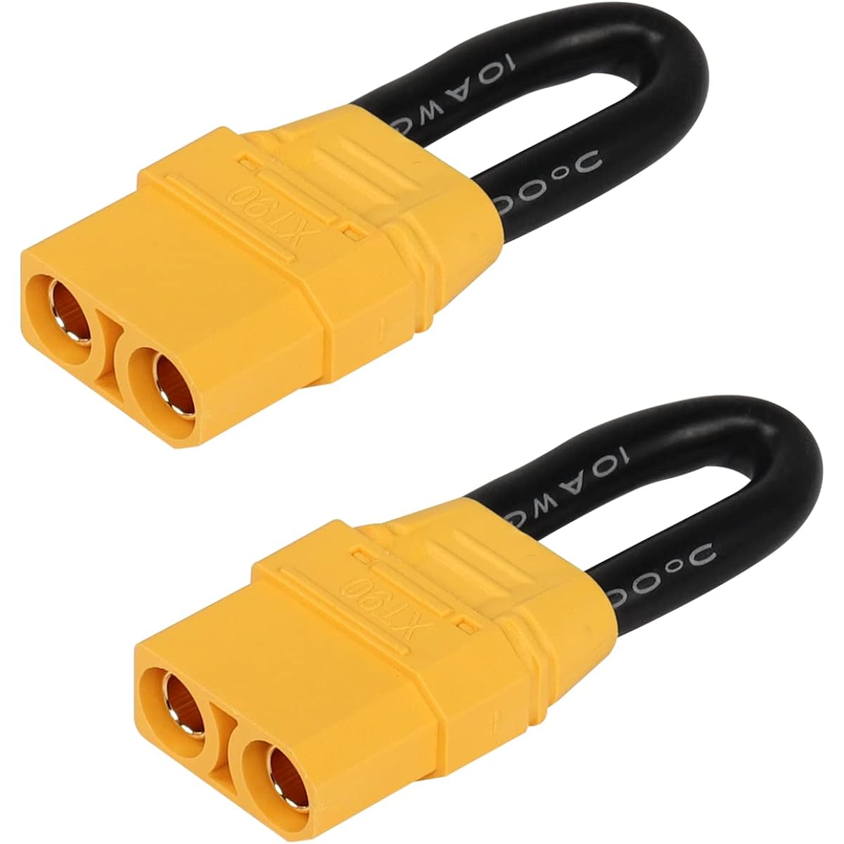 CERRXIAN 5cm XT90 Female Shortcut Connector (2 Pack)