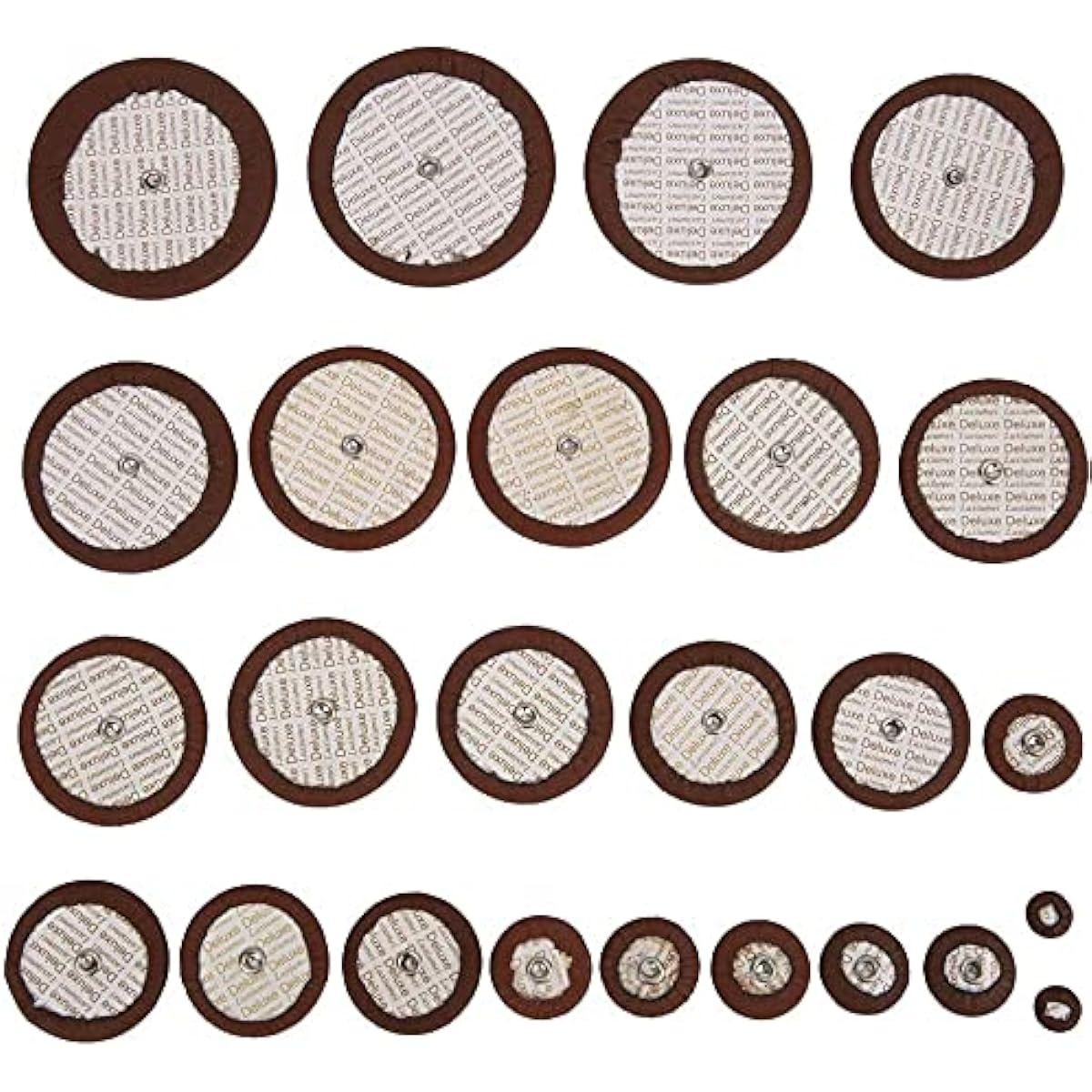 Jiayouy 25 Piece Leather Pad Alto Saxophone Pad Replacement Set Saxophone Repair Parts Brown 9mm~48mm