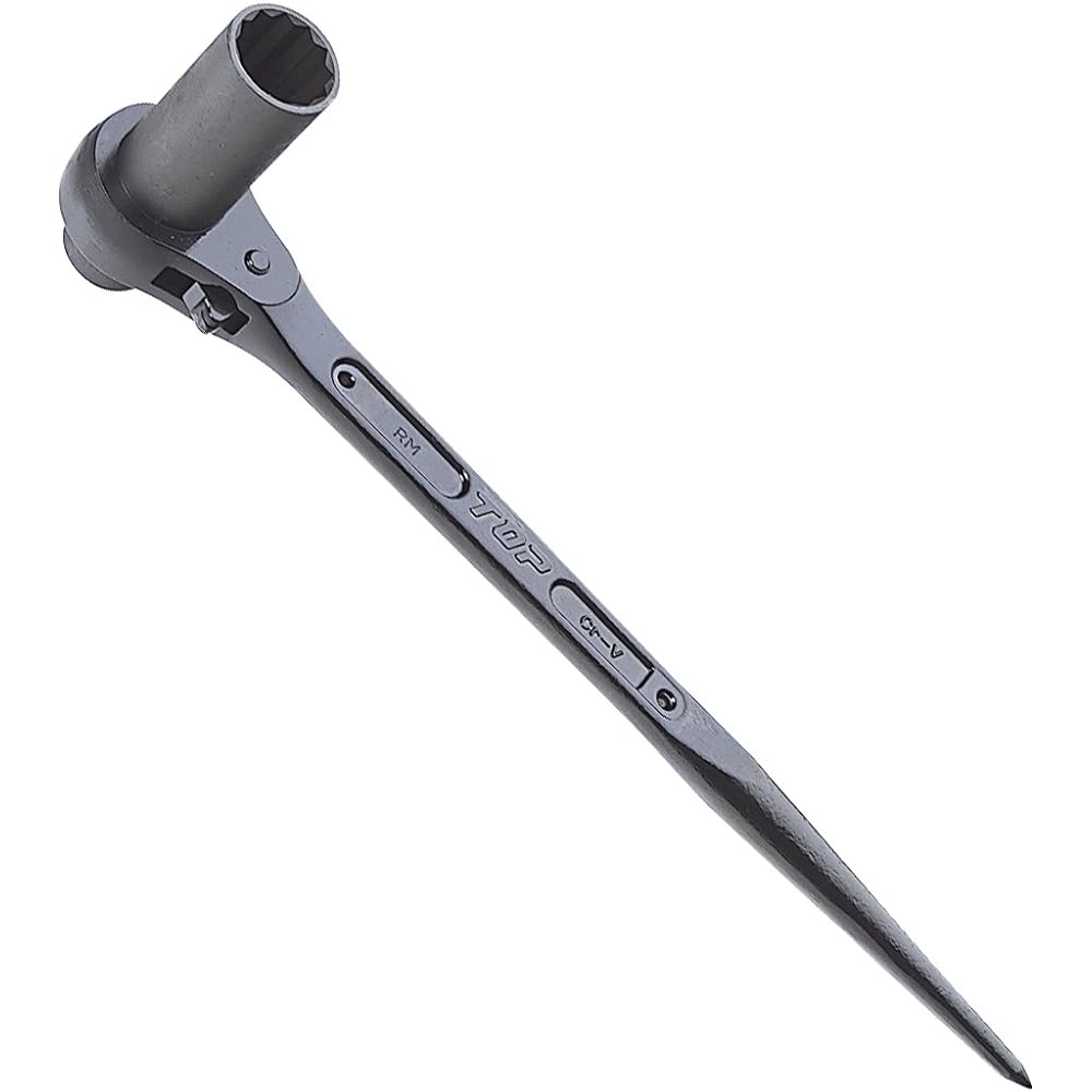 Top (TOP) Super long ratchet wrench 19x24mm Single long type RM-19x24SL Tsubamesanjo Made in Japan